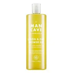Produktbild: ManCave Duschgel Männer Lemon Oak, 500 ml Natürliche Formulierung - Duschgel Herren mit Zitronenöl, L-Arginin & Aloe Vera - Vegan, Tierversuchsfrei, Tube aus Recycling-Kunststoff - Hergestellt in GB