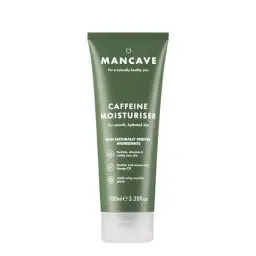 Produktbild: ManCave Natürliche Koffein-Feuchtigkeitscreme 100ml, hilft, Anzeichen von Müdigkeit zu reduzieren, mit UV-Absorbern, für alle Hauttypen geeignet, dermatologisch getestet, vegan, hergestellt in GB