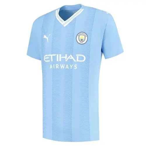 Produktbild: Manchester City Heimtrikot 2023/24 Saison - Authentisch mit Geschenkbox - Slim Fit - Herren - Team Hellblau - Größe: L