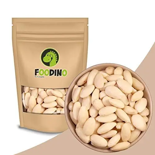 Produktbild: Mandeln blanchiert ganz Mandelkerne ohne Schale Mandel naturbelassen ungesalzen süß ungeröstet 100% Natural 500g - 5kg Mandel Kerne wiederverschließbar Premium Qualität FOODINO (5kg)