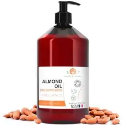 Produktbild: Mandelöl BIO Reines, Kaltgepresst, Natürlich. Kosmetik Massageöl, Haar- und Bartöl, Körperöl, Anti-Falten-Gesichtsöl, Schwangerschaftsstreifen, Nägel, Mandelöl Baby, Scalp Oil - 500 ml