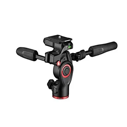 Produktbild: Manfrotto Befree 3-Way Live Stativkopf, Aluminium Fluid-Kopf für Foto- und Video-Kameras bis zu 6 kg, ultra kompakt, Fotozubehör für Content Creation, Foto und Video