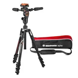 Produktbild: Manfrotto Befree Advanced 3-Way Camera Tripod for Sony's Alpha Cameras, Aluminium Travel MiniTripod, Lever Lock, with 3-Way Fluid Head, for Photo and Video, Vlogging Equipment, Carry Bag, MKBFRLA-3W