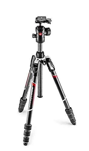 Produktbild: Manfrotto Befree Advanced Kamerastativ-Kit, mit Twist-Verschluss, tragbares und kompaktes Reisestativ mit Fluidkopf, Carbon Kamera-Zubehör für DSLR, Spiegelreflex, Spiegellose