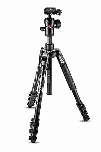 Produktbild: Manfrotto Befree Advanced Kamerastativ mit Hebelklemme, tragbares und kompaktes Reisestativ-Set mit Kugelkopf, Aluminiumstativ für DSLR- und spiegellose Kameras, Kamerazubehör