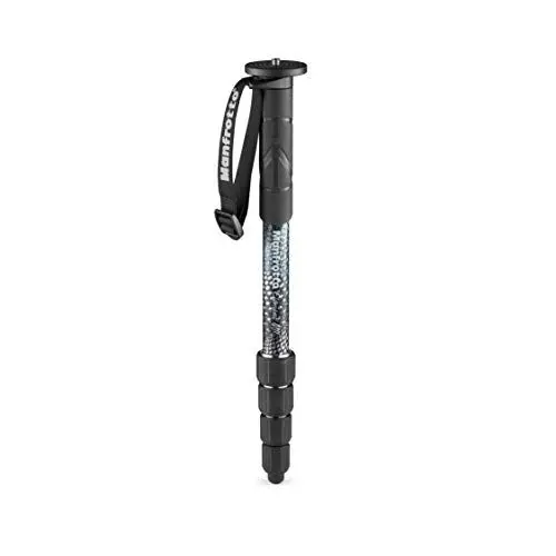 Produktbild: Manfrotto Element MII MMELMIIA5BK, leichtes Alu-Reise-Einbeinstativ, 5 Segmente, Handgelenkschlaufe, Gummigriff, Drehverschlüsse, Traglast bis zu 16 kg, für Kompakt-, spiegellose und DSLR-Kameras