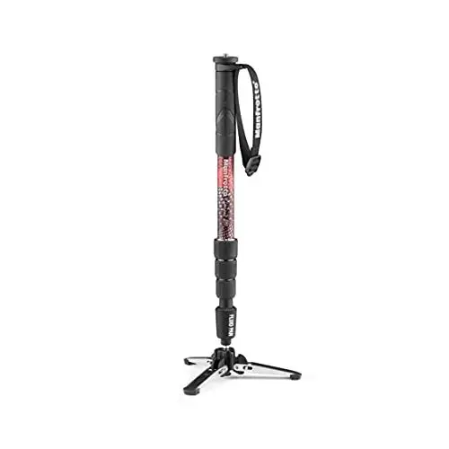 Produktbild: Manfrotto Element MII Video Aluminium Fluid Einbeinstativ, schlank und leicht, belastbar bis 16kg, zusammenklappbare Fluidbasis, 4 Segmente, Drehverschlüsse, für spiegellose und DSLR Kameras