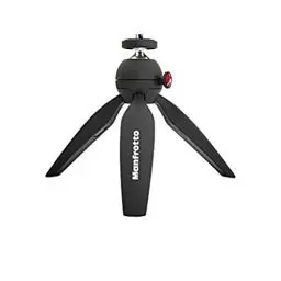 Produktbild: Manfrotto MTPIXIMII-B, PIXI Mini-Stativ mit Handgriff für kompakte Systemkameras, DSLRs, Spiegellos, Video, Hergestellt in Italien, aus Technopolymer und Aluminium, Schwarz