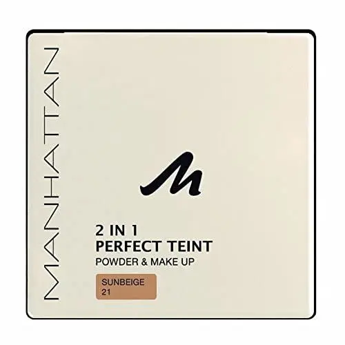 Produktbild: Manhattan 17358 Perfect Teint Powder und Makeup, sunbeige, 1 Stück