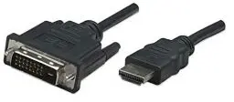 Produktbild: Manhattan 322782 HDMI auf DVI-Kabel HDMI-Stecker auf DVI-D Stecker Dual Link 1 m Schwarz