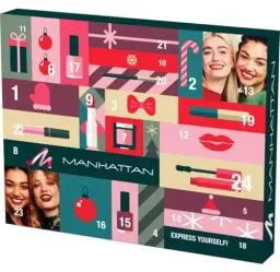 Produktbild: Manhattan Adventskalender 2024 Beauty, Wert 210€ für Damen, Kosmetik Advent Kalender, 24 Pflegeprodukte für Gesicht, Körper und Haar, Frauen Weihnachtskalender, Adventkalender inkl. JUNG Duftsteine