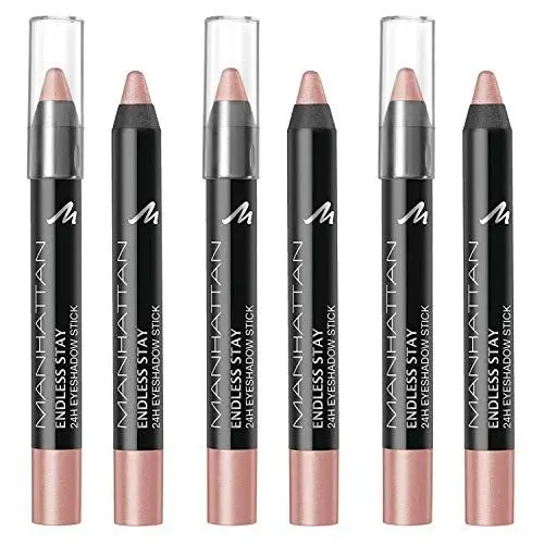 Produktbild: Manhattan Endless Stay 24h Eyeshadow Stick, 025, Voluptuous Pink, 3er Pack(3 x 3.25 ml)