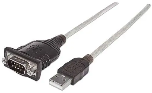 Produktbild: Manhattan USB auf Seriell Konverter (Zum Anschluss eines seriellen Geräts an einen USB-Port, Prolific PL-2303RA-Chipsatz, 1,8 m) DB9-Port 151849