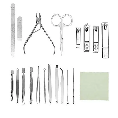 Produktbild: Maniküre Pediküre Set, Fingernagel Zehennagelknipser Set Edelstahl Nagelknipser Set Nagelschneider Pediküre Set Multifunktional für Nagel Shop für Zuhause(Schwarz)