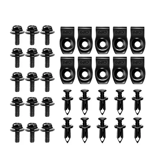Produktbild: Mansso Gooacc GRC-70 35 Stück Motor-Unterabdeckung, Spritzschutz, Karosserie, Bolzen, Stoßstange, Schutzblech, Halterung, Nieten-Clips