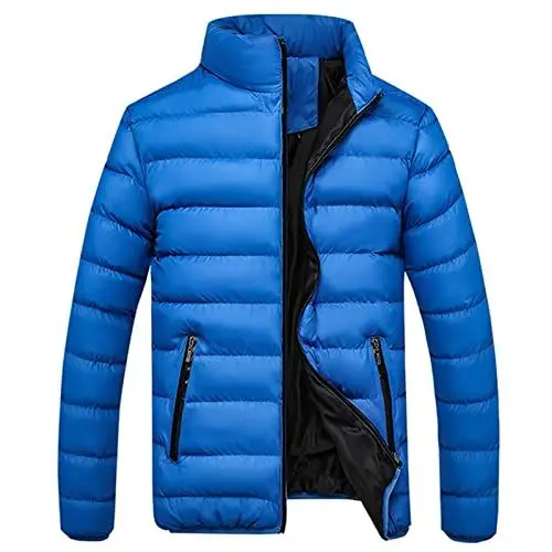 Produktbild: Generisch Daunenjacke Für Herren Puffer Winterjacke Weiche Einfarbig Bequemes Jacket Oberbekleidung Sweatjacken Winter Langarm Parka Jacke Warm Halten