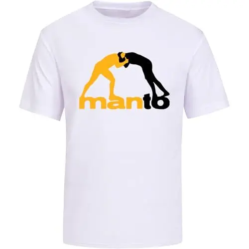 Produktbild: Manto Brazilian Jiu Jitsu Martial Art T-Shirt Printed Tee Graphic Top for Men White Shirt M