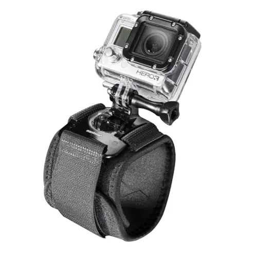 Produktbild: Mantona Armgurt gepolstert mit GoPro Mount (geeignet für GoPro Hero 11 10 9 8 7 6 5 4 3+, Session und andere kompatible Action Cams, sicherer Halt und einfache Bedienung)