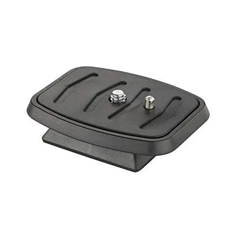 Produktbild: Mantona Schnellwechselplatte für Travel Pro II Stativ – Schnellwechsel Kameraplatte, 65x52x15 mm, 1/4 Zoll Kamera Anschluss, für den Neiger des Mantona Basic Travel Pro II Videostativs