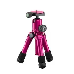 Produktbild: Mantona kaleido mini Foto-/Tisch- und Travelstativ (inkl. Kugelkopf mit Schnellwechselplatte und Transporttasche) glamour pink metallic