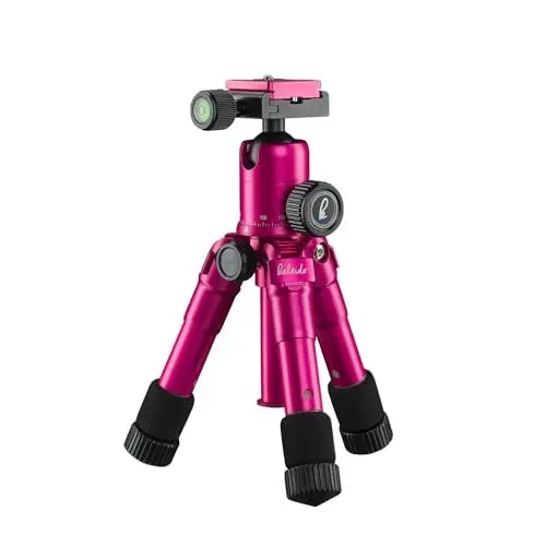 Produktbild: Mantona kaleido mini Foto-/Tisch- und Travelstativ (inkl. Kugelkopf mit Schnellwechselplatte und Transporttasche) glamour pink metallic