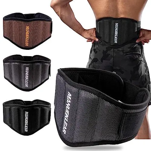 Produktbild: MANUEKLEAR Gewichthebergürtel herren mit Rückenstütze, Fitnessstudio lifting belt für Gewichtheben und Kreuzheben