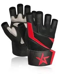 Produktbild: MANUEKLEAR Trainingshandschuhe Herren Kraftsport mit Handgelenkband, Fitness Handschuhe Herren und Damen, Gym Handschuhe Damen für Crossfit Bodybuilding Radsport…