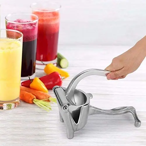 Produktbild: Manuelle Zitruspresse Zitronenpresse Edelstahl tragbar für Obst, Zitronen, Orange