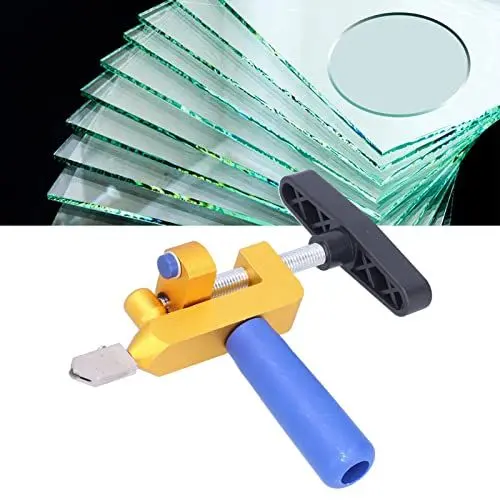 Produktbild: Manueller Fliesenschneider, Manueller Glasfliesenschneider aus Aluminiumlegierung, 2-in-1-Glasfliesenschneider-Handwerkzeug für Heimwerker, Zum Schneiden von Glas, Spiegel und