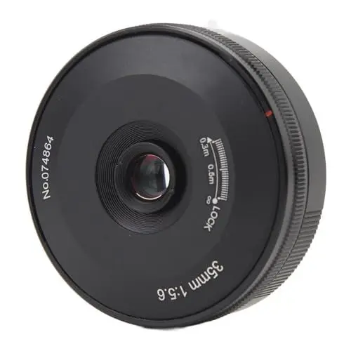 Produktbild: 35 Mm F 5,6 Objektiv mit Manueller Fokussierung, Optisches Glasobjektiv mit Fester Blende, One-Touch-Fokus-Vollmetall-Porträtobjektiv, Für E-Mount-Kameras, Für A6000 A6300 A6400
