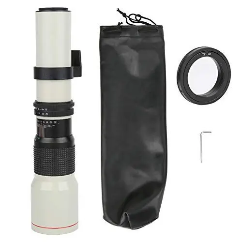 Produktbild: Manuelles Zoomen Super-Teleobjektiv, Brennweite 500 mm F8-F32 Manuelles Fokussieren Teleobjektiv mit Fester Brennweite für F-Mount-Kamera
