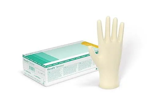 Produktbild: Manufix Sensitive I Innenbeschichteter Qualitats-Untersuchungshandschuh aus hochelastischem Naturlatex I 100er Größe S