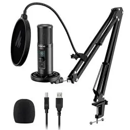 Produktbild: USB Mikrofon PC, Maono AU-PM422 Mikrofon mit Arm Cardioid Kondensatormikrofon mit Mute Button, Kopfhöreranschluss, 192KHZ/24BIT für Aufnahmen Streaming Podcast Gaming YouTube, für PS4/5, PC, MAC