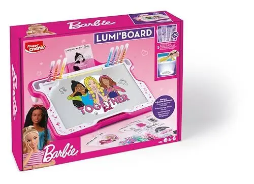 Produktbild: Maped CREATIV - Leuchttisch, Lichttisch, Lichtmaschine LUMI'BOARD BARBIE - mit 250x BARBIE-Motiven auf 30 Bögen - ab 5 Jahren