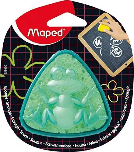 Produktbild: Maped M258600 - Tafelschwamm Sponge Box, dreieckige Form, grün/gelb