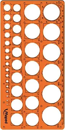 Produktbild: Maped M277620 - Kreisschablone Technic, für Kreise Ø 1 - 35 mm, orange