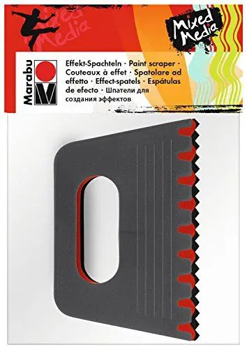 Produktbild: Marabu 0173000000030 - Effekt Spachtel Set, 3 Malspachtel in verschiedenen Formen, für Strukturen und Muster in Farben, Pasten und Gelen