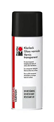Produktbild: Marabu 23111018857 - Klarlack, UV - beständiges Lackspray für hochglänzende Optik, für nahezu alle Oberflächen, styroporfest, lichtecht, schnell trocknend, wetterfest, 400 ml, transparent