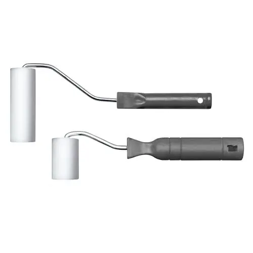Produktbild: Marabu Farbroller-Set, 2er Set Schaumstoffrollen in 5 cm und 10 cm, mit Metallbügel und Kunststoffgriff, zum Schablonieren und Malen, 0290000000002