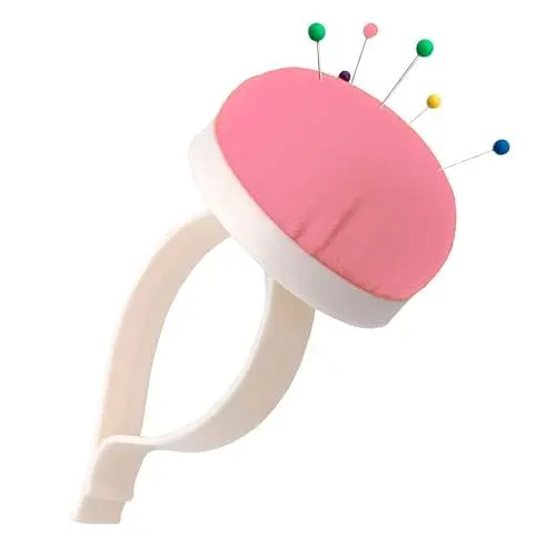 Produktbild: MARARDI Nadelkissen für das Handgelenk (Rosa Farbe) Armnadelkissen mit Gepolstertem Kunststoffarmband Baumwolle - Kissen für Stecknadeln zum Nähen Basteln Heimwerken