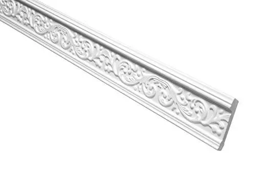 Produktbild: Marbet Deckenleiste B-18 weiß aus Styropor EPS - Stuckleisten gemustert, im traditionellen Design - (30 Meter Sparpaket) Stuck Eckleiste Winkelleiste Wand