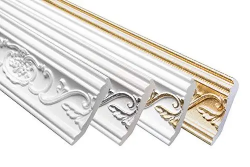 Produktbild: Marbet Deckenleiste B-26 gold aus Styropor EPS - Stuckleisten gemustert, im traditionellen Design - (20 Meter Sparpaket) Stuck Eckleiste Winkelleiste Wand