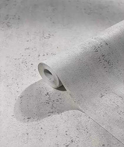 Produktbild: marburg Tapete Grau Silber Betonoptik für Schlafzimmer oder Wohnzimmer Vliestapete 100% Made in Germany PREMIUM QUALITÄT 10,05 x 0,53m