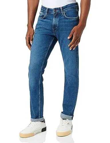 Produktbild: Marc OߴPolo Denim Herren Jeanshose mit Stretch-Anteil Slim Fit, Blau (Multi/Dark Blue Black), W34/L32