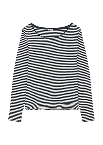 Produktbild: Marc OߴPolo Denim Damen Langarmshirt aus Bio-Baumwolle gestreift, Mehrfarbig (Multi/Scandinavian Blue), L