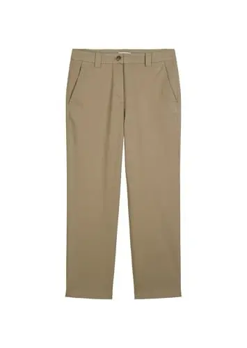 Produktbild: Marc O'Polo Denim Damen Chinohose mit Stretch-Anteil Relaxed Fit, Grün (Dusky Green), M