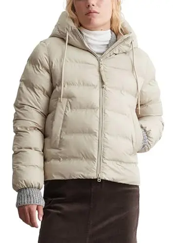 Produktbild: Marc O'Polo Denim Damen Daunenjacke mit Kapuze wasserabweisend, Beige (Pure Cashmere), M