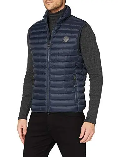 Produktbild: Marc OߴPolo Herren Steppweste mit Stehkragen wasserabweisend, Blau (Total Eclipse), M
