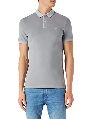 Produktbild: Marc OߴPolo Herren Kurzarm-Poloshirt mit Stretch-Anteil Shaped Fit, Grau (Grau), XL