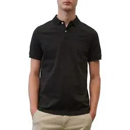 Produktbild: Marc OߴPolo Herren Kurzarm-Poloshirt mit Stretch-Anteil Shaped Fit, Schwarz (Black), 3XL